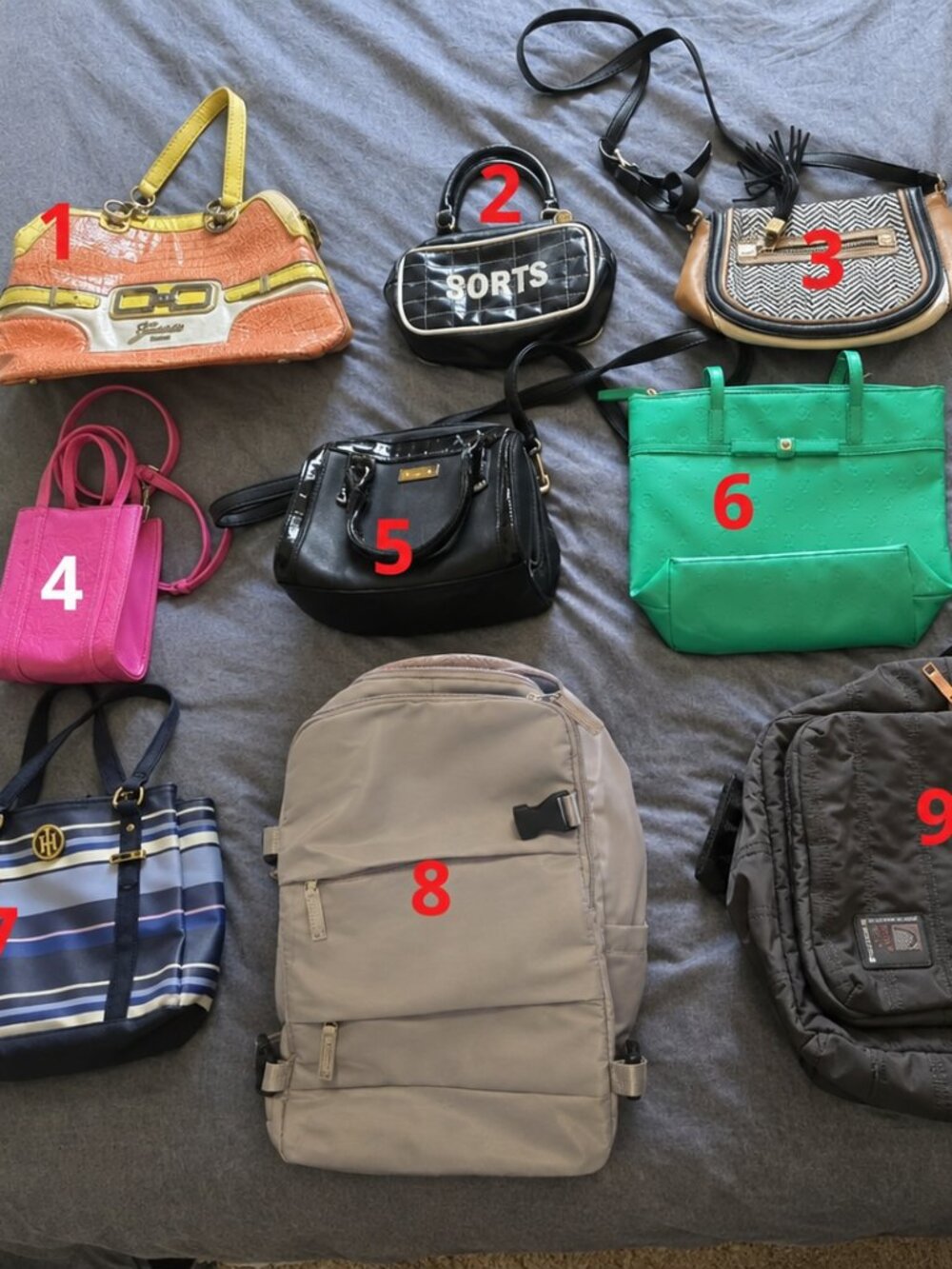 Handbag Bundle 9 Pc, excellent brands